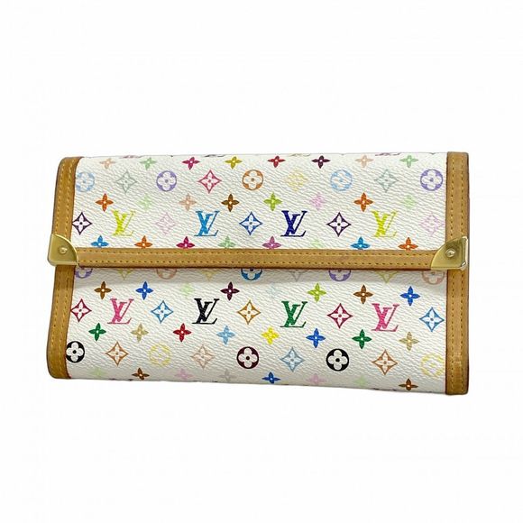 Louis Vuitton Tri-fold Long Wallet Monogram Multicolore Porte Tresor Internation - Picture 1 of 10